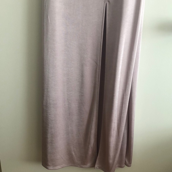 Express Satin High Slit Maxi Dress - Picture 6 of 6